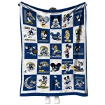 kent state golden flashes mickey mouse motif navy blue white quilt blanket best selling