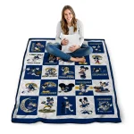 kent state golden flashes mickey mouse motif navy blue white quilt blanket best selling