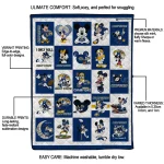 kent state golden flashes mickey mouse motif navy blue white quilt blanket best selling