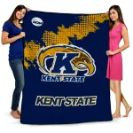 kent state golden flashes paint trail navy blue quilt blanket best selling