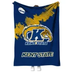 kent state golden flashes paint trail navy blue quilt blanket best selling