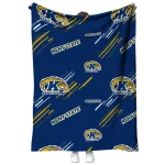 kent state golden flashes sketch lines navy blue quilt blanket best selling