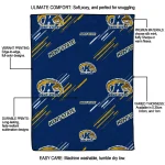 kent state golden flashes sketch lines navy blue quilt blanket best selling