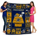 kent state golden flashes snoopy love navy blue quilt blanket best selling