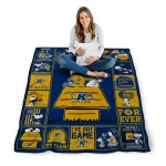 kent state golden flashes snoopy love navy blue quilt blanket best selling