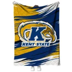 kent state golden flashes wild lines navy blue white quilt blanket best selling