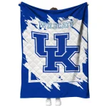 kentucky wildcats block border blue quilt blanket best selling