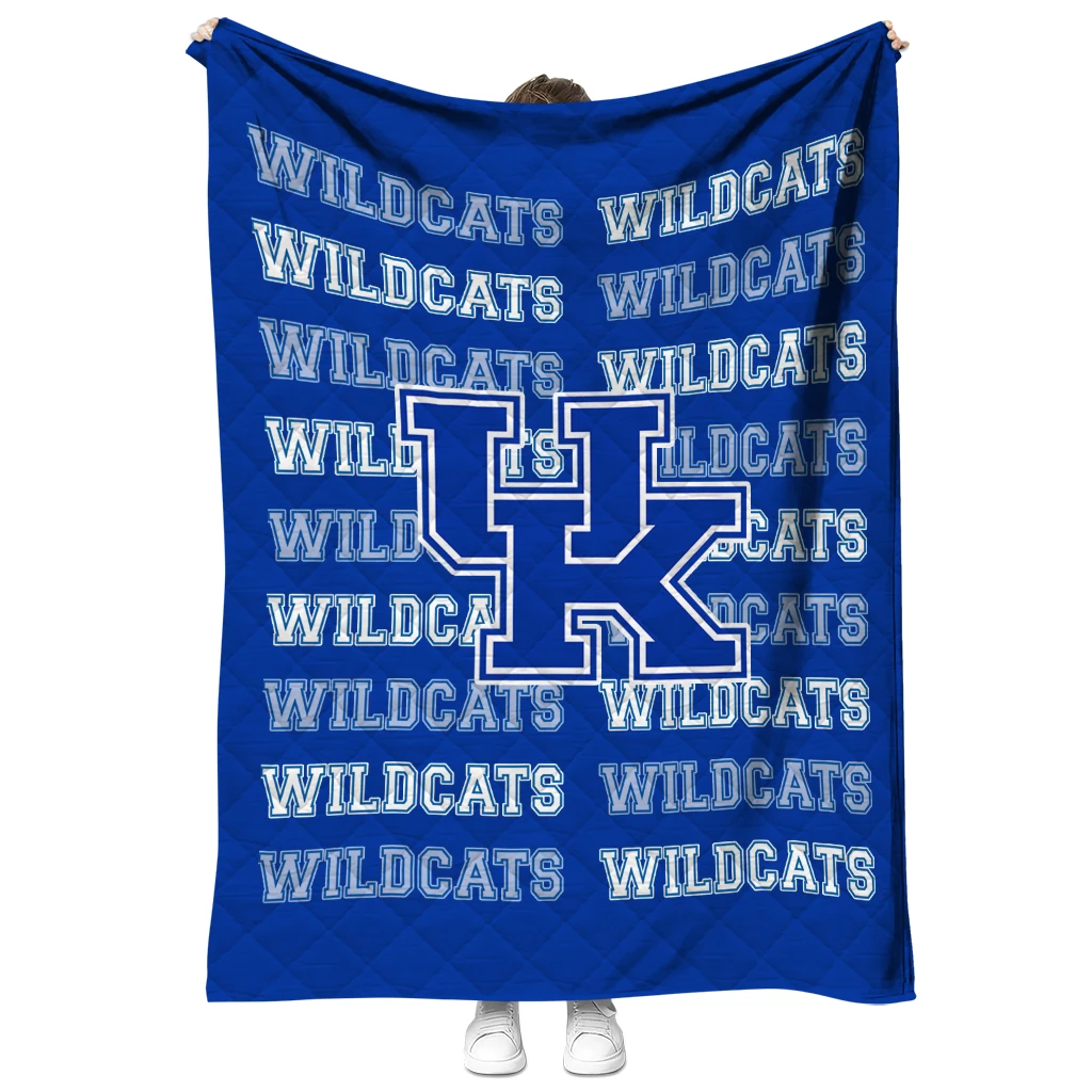 kentucky wildcats bold red blue quilt blanket fashion forward