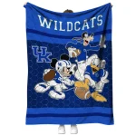 kentucky wildcats disney football blue quilt blanket best selling