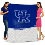kentucky wildcats dot illusion blue quilt blanket best selling