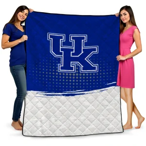 kentucky wildcats dot illusion blue quilt blanket best selling