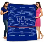 kentucky wildcats handdrawn stripes blue quilt blanket best selling