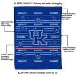 kentucky wildcats handdrawn stripes blue quilt blanket best selling
