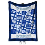 kentucky wildcats helmet heart blue quilt blanket best selling