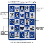 kentucky wildcats mickey mouse motif blue white quilt blanket best selling