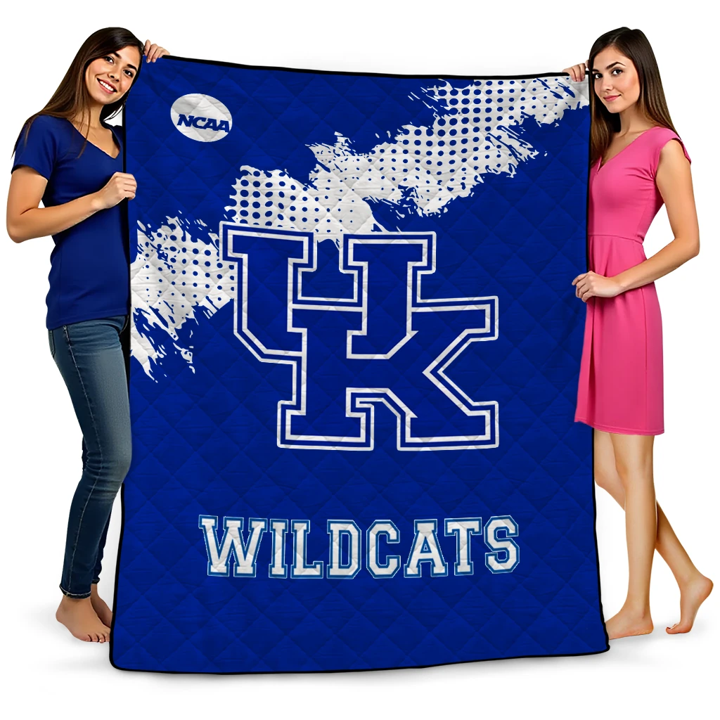 kentucky wildcats paint trail blue quilt blanket best selling kentucky wildcats paint trail blue quilt blanket best selling