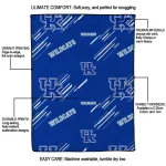 kentucky wildcats sketch lines blue quilt blanket best selling