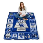 kentucky wildcats snoopy love blue quilt blanket best selling