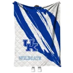 kentucky wildcats stroke art blue white quilt blanket best selling