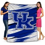 kentucky wildcats wild lines blue white quilt blanket best selling