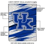 kentucky wildcats wild lines blue white quilt blanket best selling