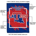 la tech block border blue quilt blanket best selling