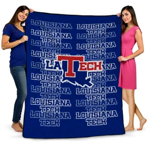 la tech bold red blue quilt blanket best selling