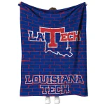 la tech brick grid blue quilt blanket best selling