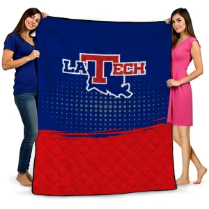 la tech dot illusion blue quilt blanket best selling