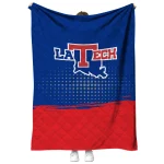 la tech dot illusion blue quilt blanket best selling