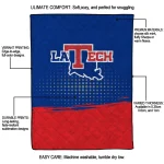 la tech dot illusion blue quilt blanket best selling