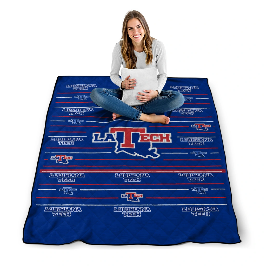 la tech handdrawn stripes blue quilt blanket high quality la tech handdrawn stripes blue quilt blanket high quality
