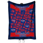 la tech helmet heart blue quilt blanket best selling