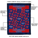 la tech helmet heart blue quilt blanket best selling