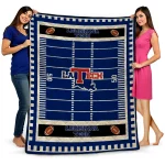 la tech mickey player blue quilt blanket best selling
