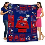 LA Tech Snoopy Love Blue Quilt Blanket 1 la tech snoopy love blue quilt blanket best selling