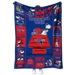 la tech snoopy love blue quilt blanket best selling