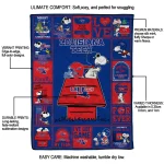 la tech snoopy love blue quilt blanket best selling