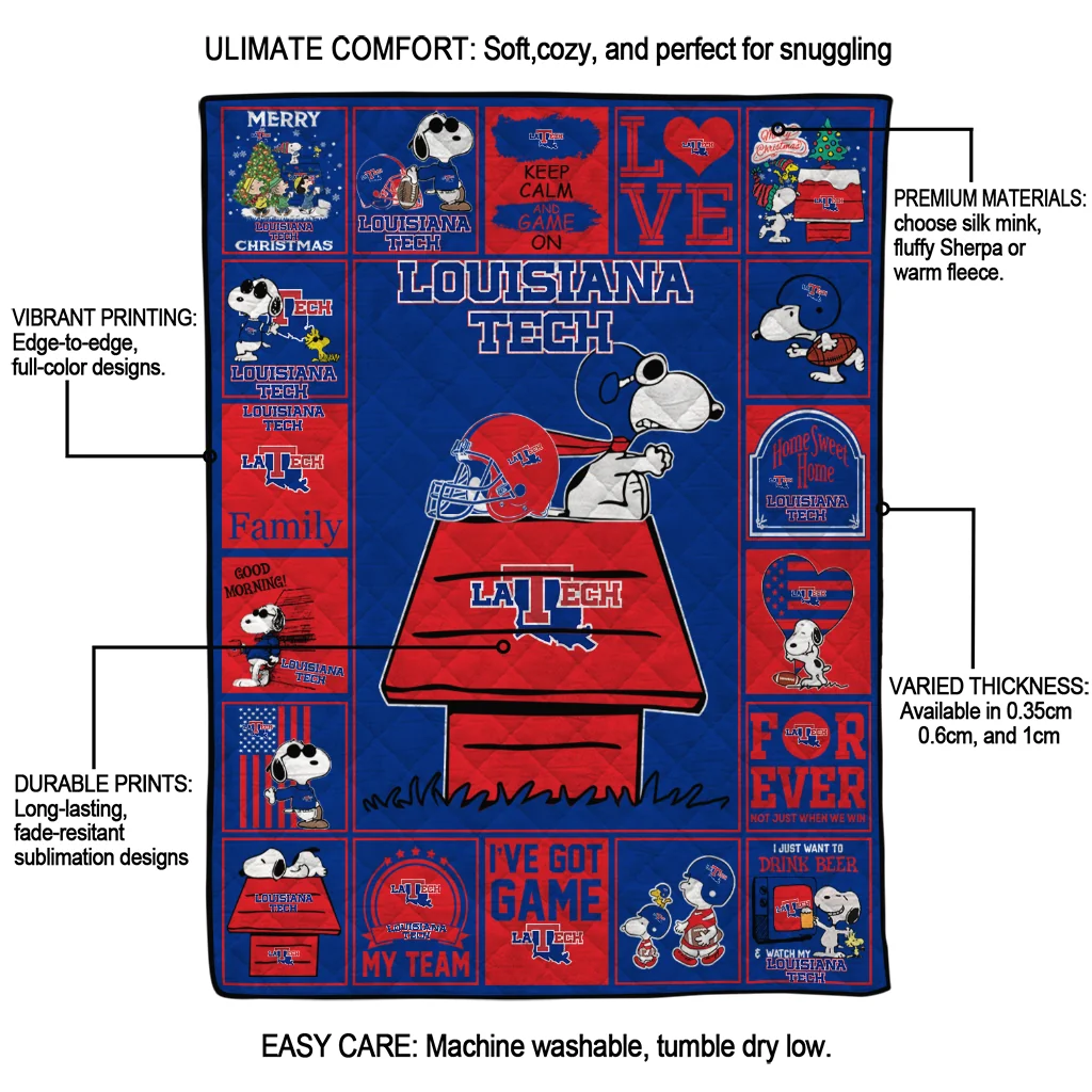 la tech snoopy love blue quilt blanket latest model la tech snoopy love blue quilt blanket latest model