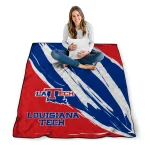 la tech stroke art blue white quilt blanket best selling