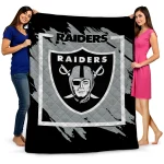 las vegas raiders block border black quilt blanket best selling