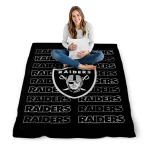 las vegas raiders bold red black quilt blanket best selling