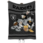las vegas raiders disney football black quilt blanket best selling