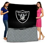 las vegas raiders dot illusion black quilt blanket best selling