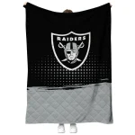 las vegas raiders dot illusion black quilt blanket best selling