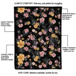 las vegas raiders hibiscus foliage black quilt blanket best selling