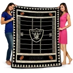 las vegas raiders mickey player black quilt blanket best selling