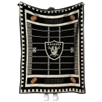 las vegas raiders mickey player black quilt blanket best selling