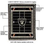 las vegas raiders mickey player black quilt blanket best selling