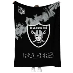las vegas raiders shield badge black quilt blanket best selling